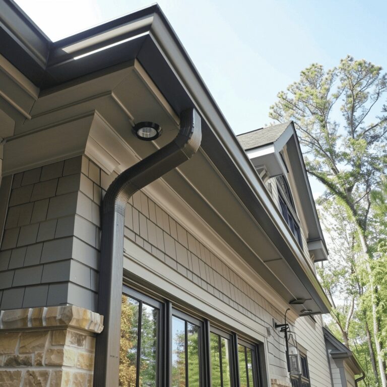 close up of a houses gutter syst 768x768